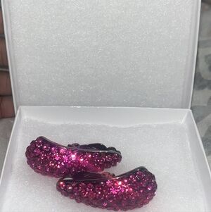 Sparkling Pink Clip- on Earrings